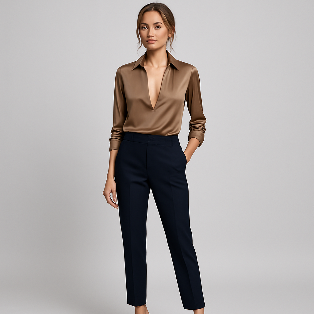 LeRoxy | Elegante Damesblouse met V-Hals | Stijlvolle Blouse voor Dames