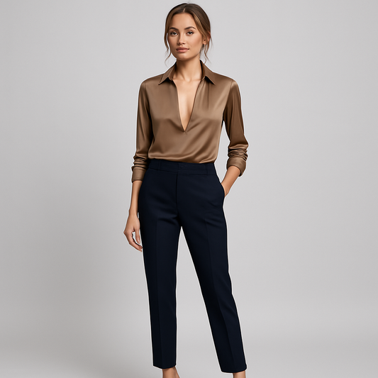 LeRoxy | Elegante Damesblouse met V-Hals | Stijlvolle Blouse voor Dames