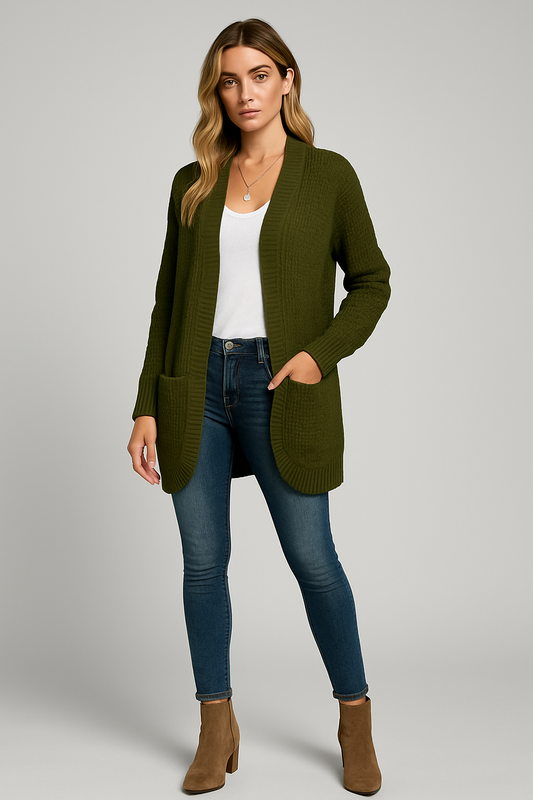 LeRoxy | Dames Cardigan Gebreid | Zacht Relaxed Vest met Zakken