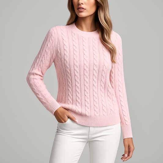 LeRoxy | Dames Kabelgebreid Sweatshirt | Klassieke Pasvorm, Wolgevoel, Lange Mouwen