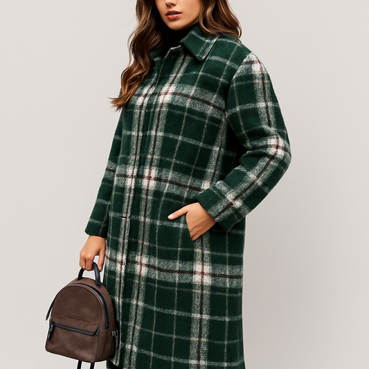 LeRoxy | Trendy Ruitjes Jas voor Dames | Stijlvolle Herfst/Winterjas