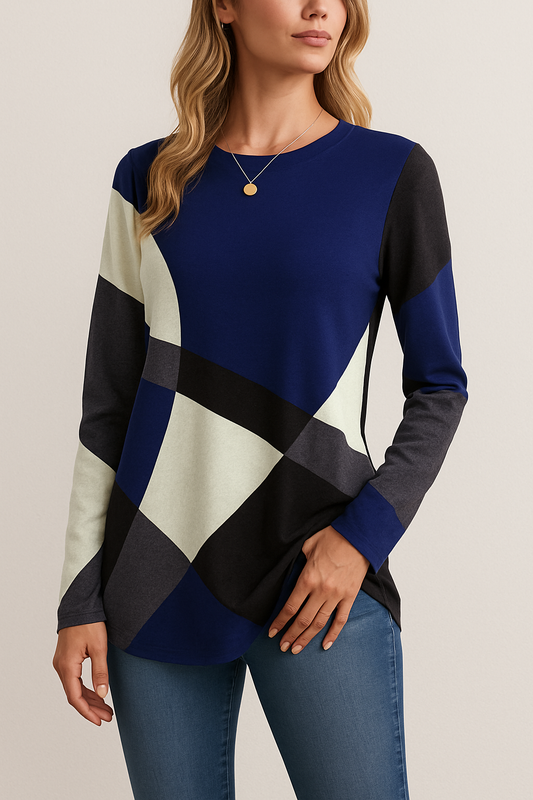 LeRoxy | Dames Kleurblok Trui | Stijlvolle Sweater voor Vrouwen