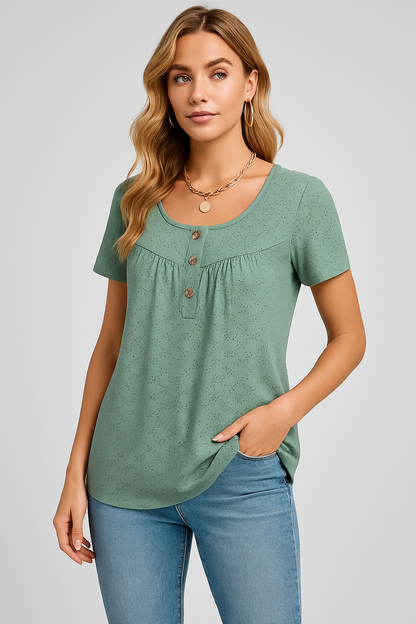 LeRoxy | Shirt met Knopen | Trendy Lente en Zomer Must-Have voor Elke Garderobe
