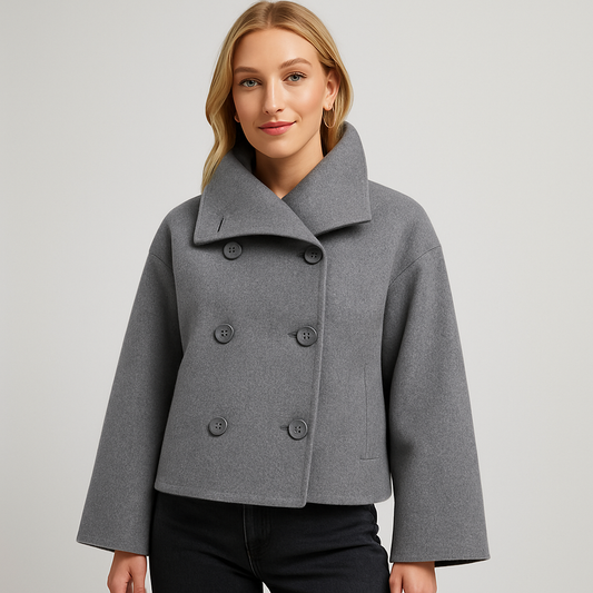 LeRoxy | Luxe Double-Breasted Korte Damesjas | Stijlvolle Jas