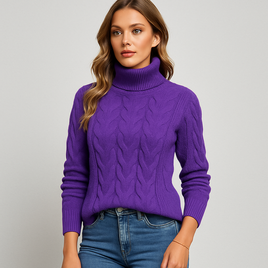 LeRoxy | Dames Coltrui | Warme Gebreide Trui met Hoge Hals