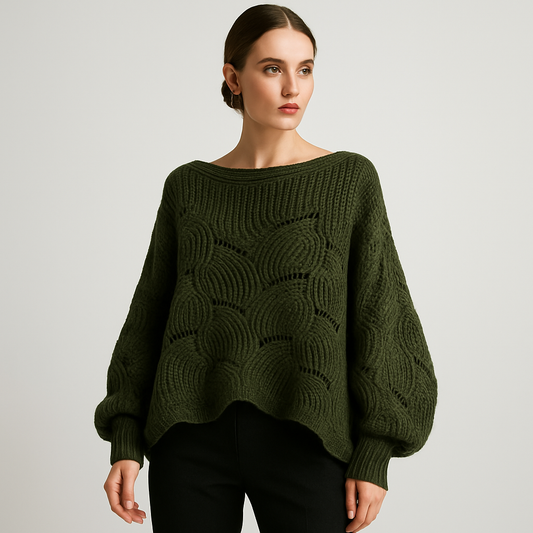 LeRoxy | Dames Gebreide Trui met Vlindermouwen | Chic & Comfortabel voor Elke Gelegenheid