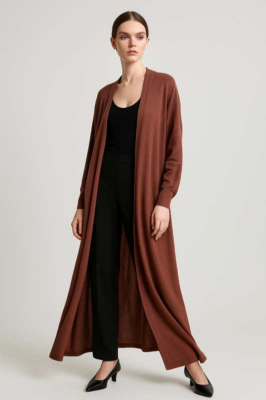 LeRoxy | Dames Lange Vest | Elegant & Lichtgewicht | Zacht Gebreid | Voorjaar & Herfst
