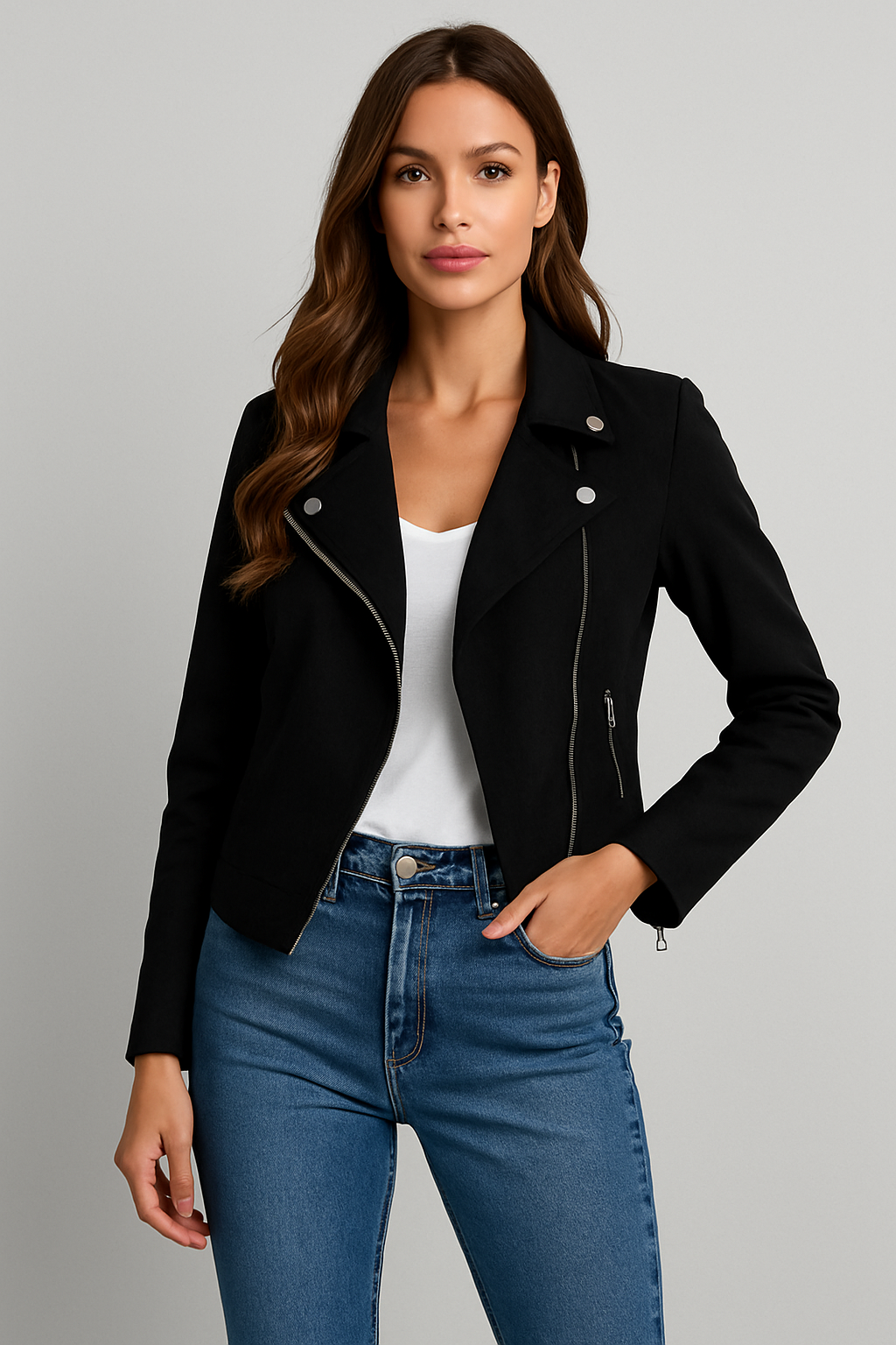 LeRoxy | Chique Suède Jas | Tijdloze Elegantie en Luxe voor Elke Gelegenheid
