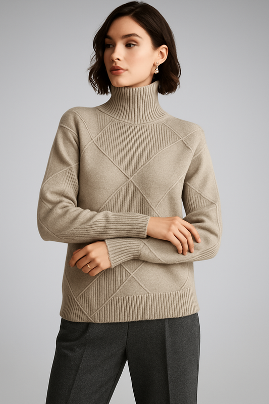 LeRoxy | Coltrui Dames | Zachte Gebreide Trui met Col | Comfortabele Wintertrui