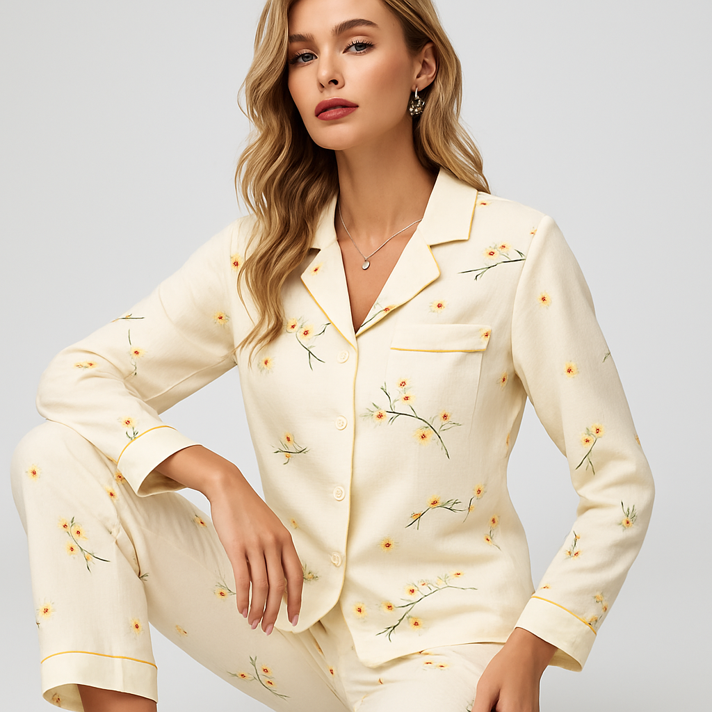 LeRoxy | Luxe Dames Pyjama Set – Tijdloos Design & Comfortabele Nachtkleding