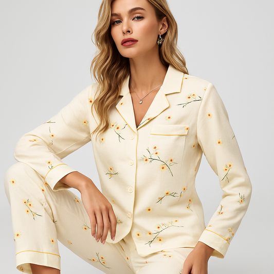 LeRoxy | Luxe Dames Pyjama Set – Tijdloos Design & Comfortabele Nachtkleding