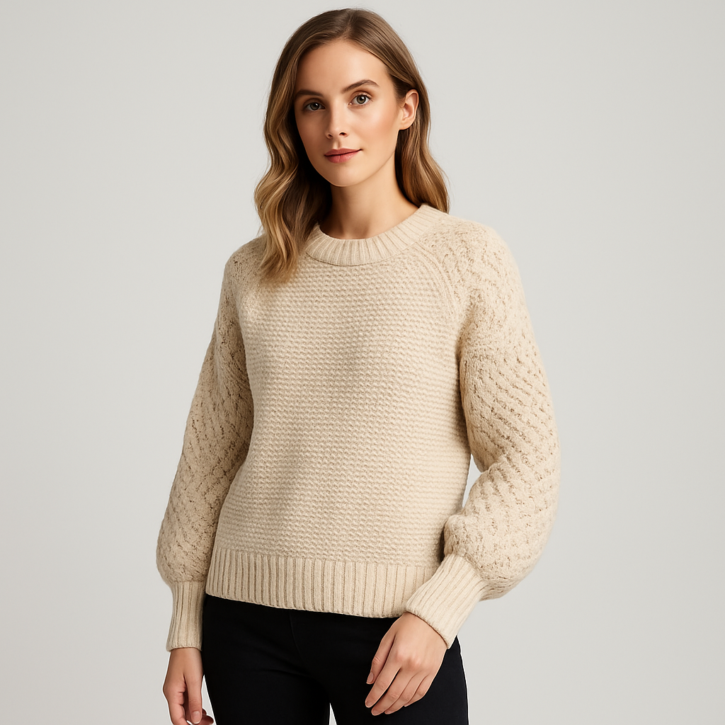 LeRoxy | Dames Herfsttrui | Zachte Luchtige Acrylmix met Elegante Structuur
