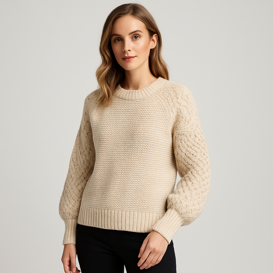 LeRoxy | Dames Herfsttrui | Zachte Luchtige Acrylmix met Elegante Structuur