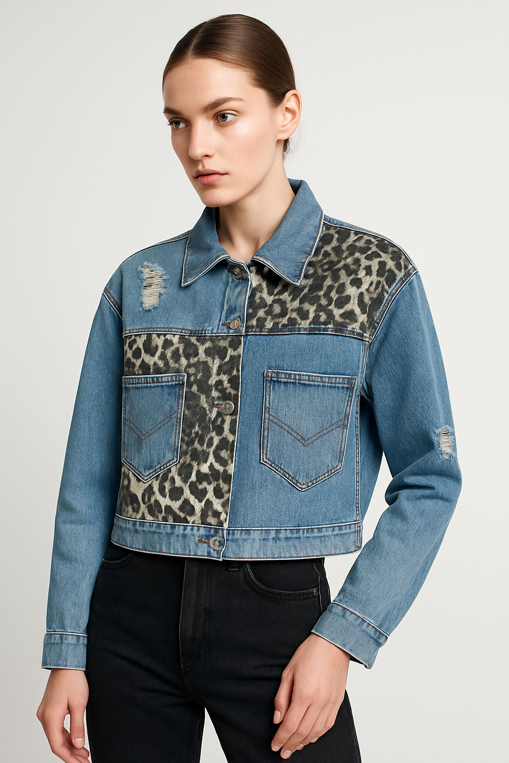 LeRoxy | Luipaard Spijkerjasje Camille | Trendy en Stijlvol voor Elke Outfit