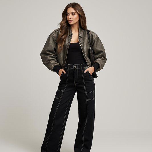 LeRoxy | Modieus Korte Leren Jas voor Dames | Stijlvolle en Trendy Keuze