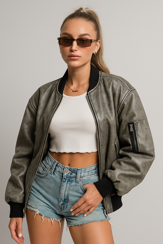 LeRoxy | Elegante Oversized Dames Bomberjack | Trendy Voorjaar Jas