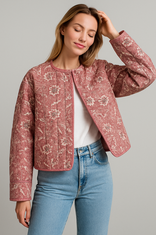 LeRoxy | Gewatteerd Damesjasje met Bloemenprint | Elegant & Comfortabel | LeRoxy Collectie