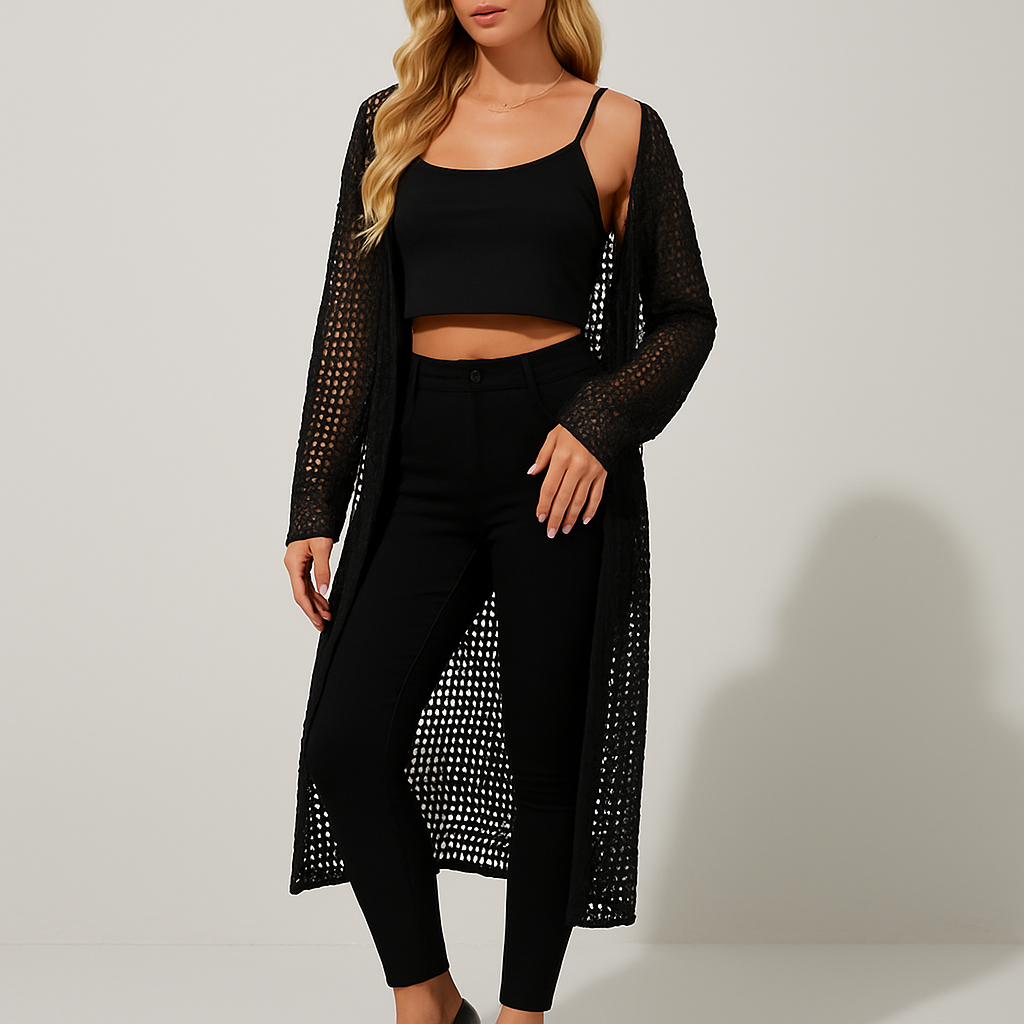 LeRoxy | Gehaakt Open Vest | Stijlvol Lente & Zomer Mode voor Dames