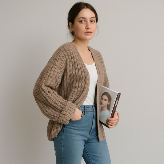 LeRoxy | Vest | Dames Grofgebreid Oversized Vest | Warm & Stijlvol | Lange Mouwen
