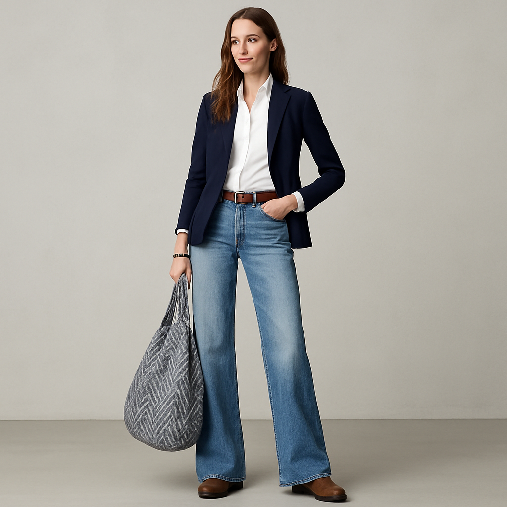 LeRoxy | Vintage Dames Jeans | Hoge Taille Spijkerbroek met Retro Look