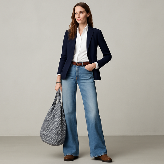 LeRoxy | Vintage Dames Jeans | Hoge Taille Spijkerbroek met Retro Look