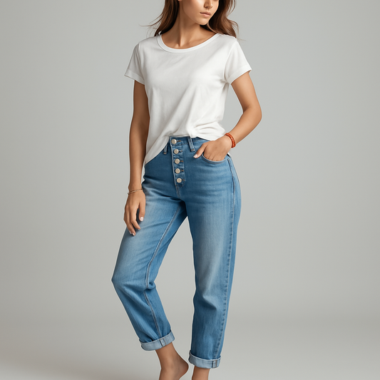 LeRoxy | Boyfriend Jeans voor Dames | High-Waist, Comfortabel & Trendy Casual Pasvorm