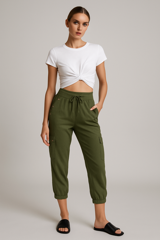 LeRoxy | Comfortabele Dames Capribroek met Verstelbare Taille