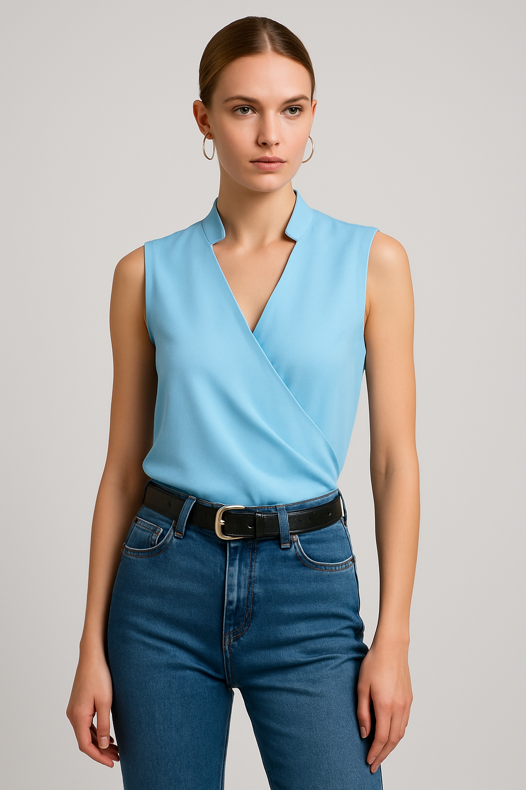 LeRoxy V-hals Knoopblouse | Elegante en trendy Damesblouse voor Elke Gelegenheid