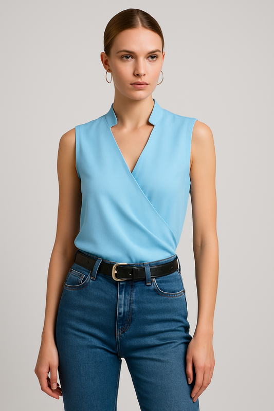 LeRoxy V-hals Knoopblouse | Elegante en trendy Damesblouse voor Elke Gelegenheid