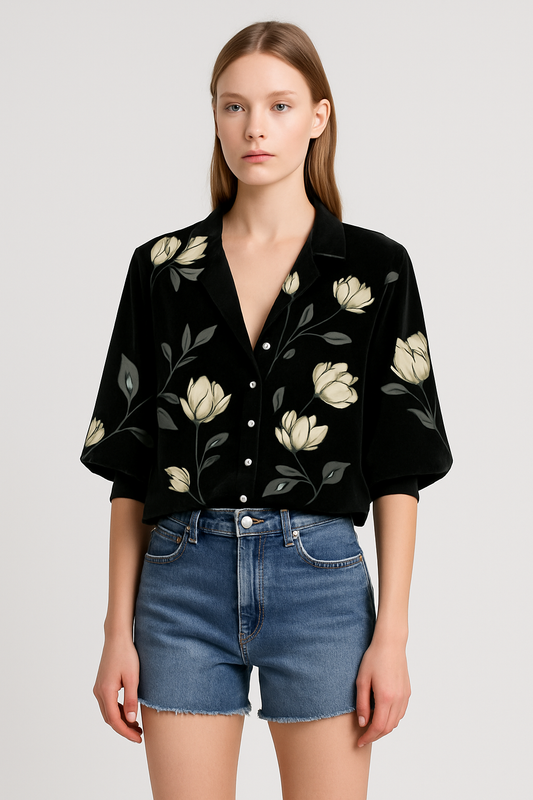 LeRoxy | Dames Blouse met Bloemenprint | Modieuze en Comfortabele Vrouwentop