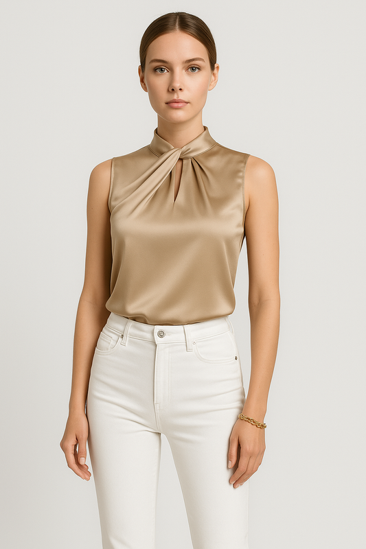 LeRoxy | Elegante Satijnen Zomertop voor Dames | Luchtige en Stijlvolle Look