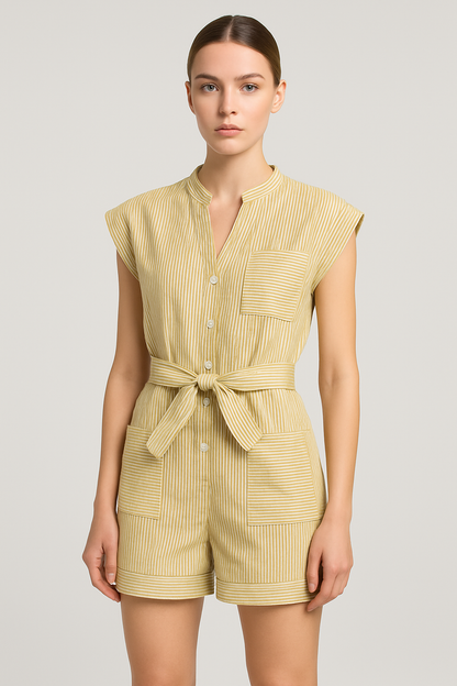 LeRoxy | Dames Romper met Korte Mouwen en Strepen | Perfect voor Zomer