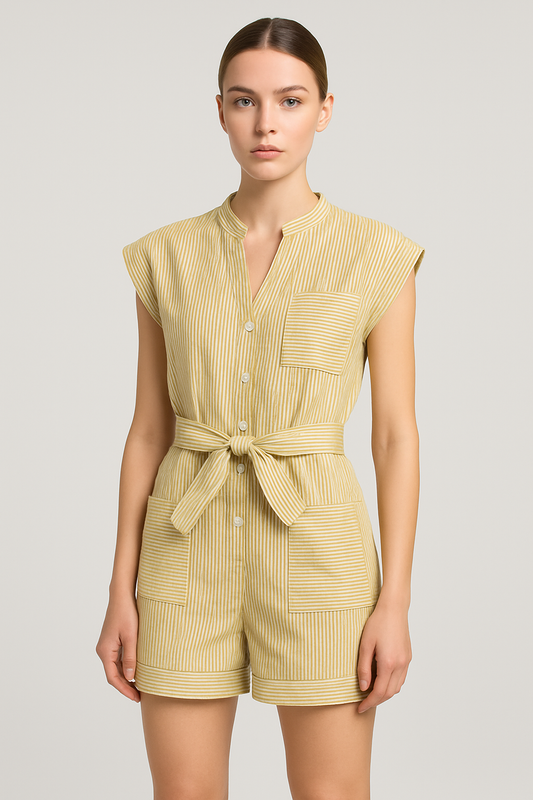 LeRoxy | Dames Romper met Korte Mouwen en Strepen | Perfect voor Zomer