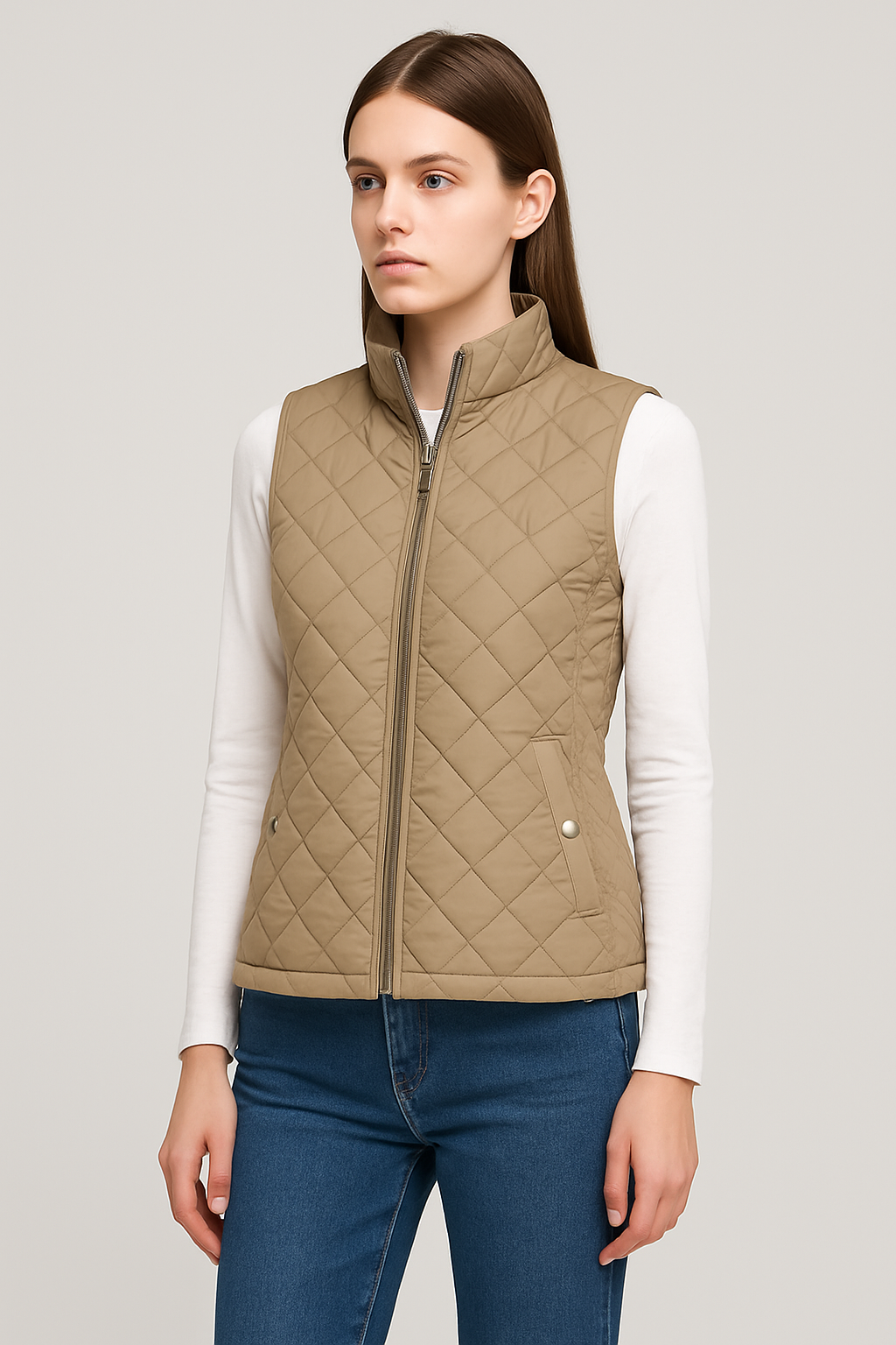 LeRoxy | Dames Gequilted Bodywarmer met Rits en Zakken | Comfortabel en Stijlvol Vest