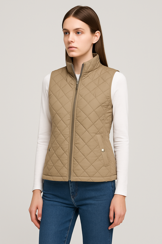 LeRoxy | Dames Gequilted Bodywarmer met Rits en Zakken | Comfortabel en Stijlvol Vest