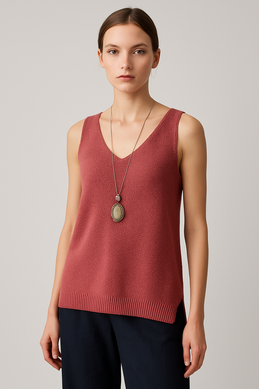 LeRoxy | Mouwloze Gebreide Damesblouse | Zomer Top zonder Mouwen