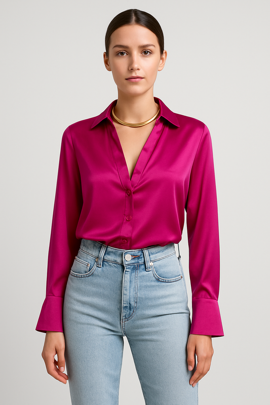 LeRoxy | Satijnen Damesblouse | Elegant en Glanzend