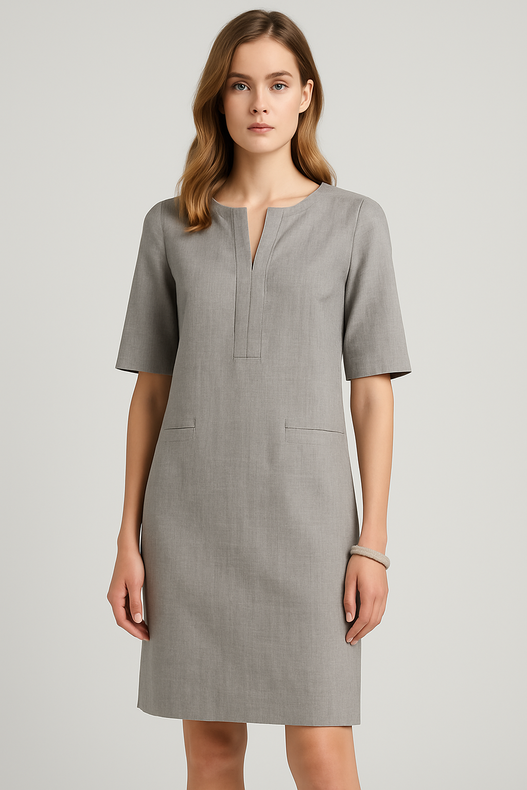 LeRoxy | Jurk LeRoxy Halve Mouw Katoenen Linnen Shift Jurk | Comfortabele en Stijlvolle Zomerjurk