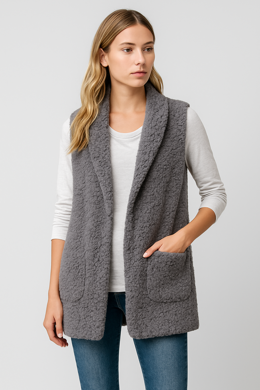 LeRoxy | Dames Pluche Mouwloos Vest met Capuchon | Zacht & Comfortabel Gilet