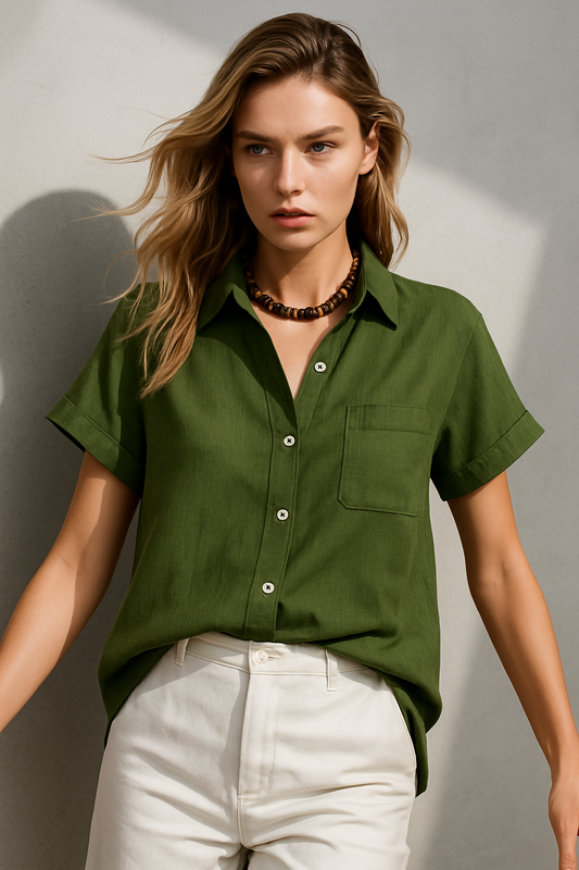 LeRoxy | Luchtige Katoen-Linnen Blouse voor Dames | Comfort & Stijl