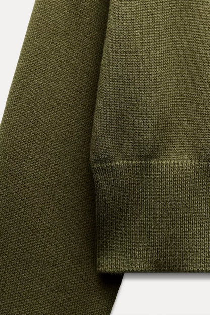 LeRoxy | Groene sweater voor dames/heren | Comfortabele trui van katoen | Casual pasvorm
