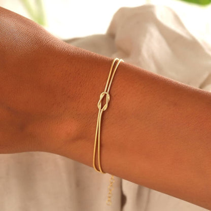 LeRoxy | Minimalistische Knoop Armband | Handgemaakte Unisex Armband van Touw