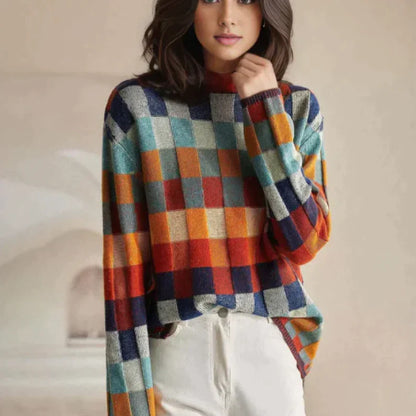 LeRoxy | Dames Couture Patchwork Coltrui | Comfort, stijl, perfecte pasvorm