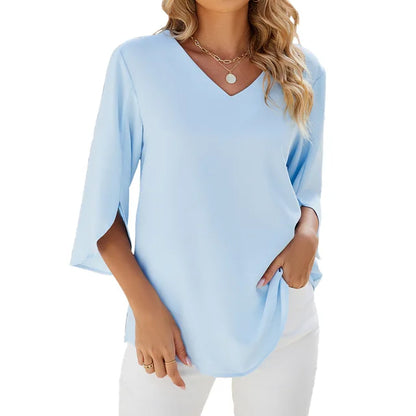 LeRoxy | Elegante V-hals Blouse voor Vrouwen | Stijlvolle en Comfortabele Top