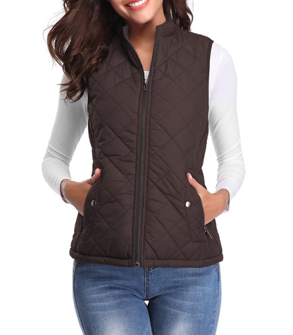 LeRoxy | Dames Gequilted Bodywarmer met Rits en Zakken | Comfortabel en Stijlvol Vest