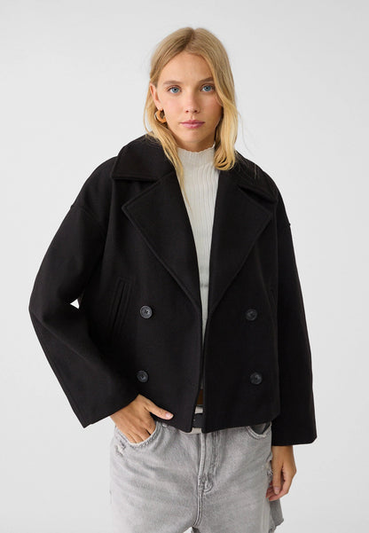 LeRoxy | Dames Korte Double Breasted Jas | Elegante Tussenjas voor Voorjaar & Najaar