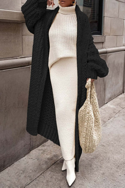 LeRoxy | Damesvest Oversized Wolmix | Lange Open Voorkant | Casual Trui voor Vrouwen
