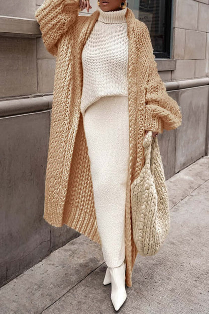 LeRoxy | Damesvest Oversized Wolmix | Lange Open Voorkant | Casual Trui voor Vrouwen
