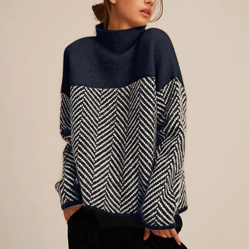 LeRoxy | Dames Turtleneck Trui van Wol | Relaxed Fit | Gebreid