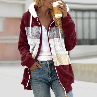LeRoxy | Dames Hoodie Jas Sherpa Fleece | Relaxed Fit Met Capuchon en Ritssluiting